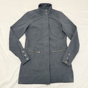 Ogio Intake Trench Women's Size XS Grey Full Zip Coat style‎ LOG504 Soft Shell